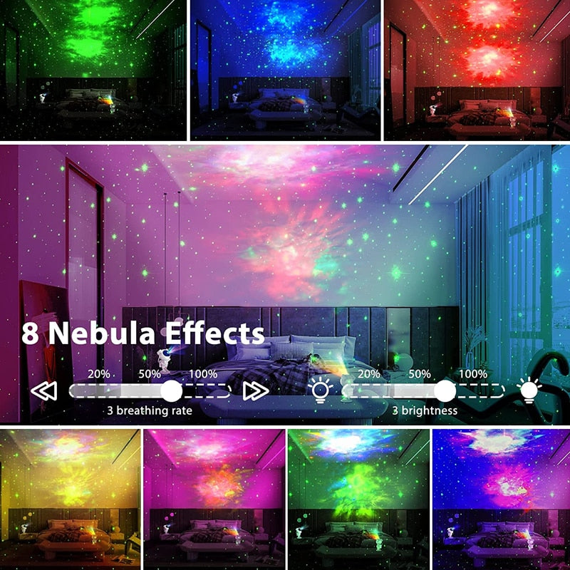 Astronaut Nebula Projector Star light Galaxy light Water Wave LED Multicolour Projector Light led Galaxy Night Light  kids gift