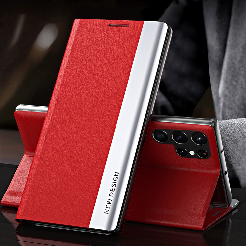 Leather Flip Smart Case for Samsung Galaxy S23