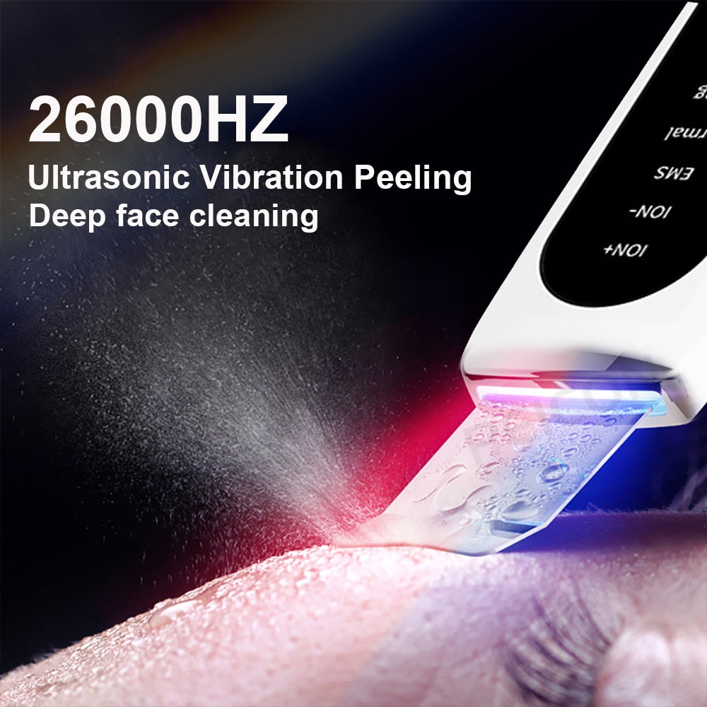 Deep Face Cleaning Ultrasonic Ion Acne Pore Cleaner Facial Shovel Cleanser