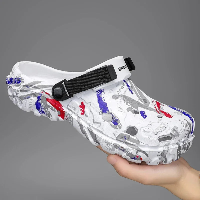 Summer Men Slippers Camouflage Platform Outdoor Clogs Shoe Women Beach Sandals Male Soft EVA Indoor Home Slides Big Size 46 47