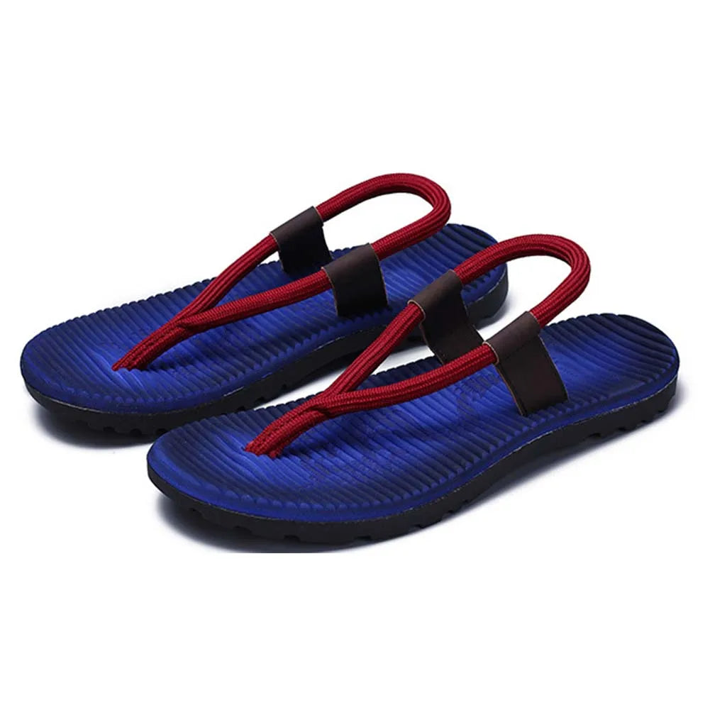 Summer Men's Flip-Flops Minimalist Beach Sandals Large Size Lightweight Non-slip Soft Sole Beach Couples Toe Thong Sandals