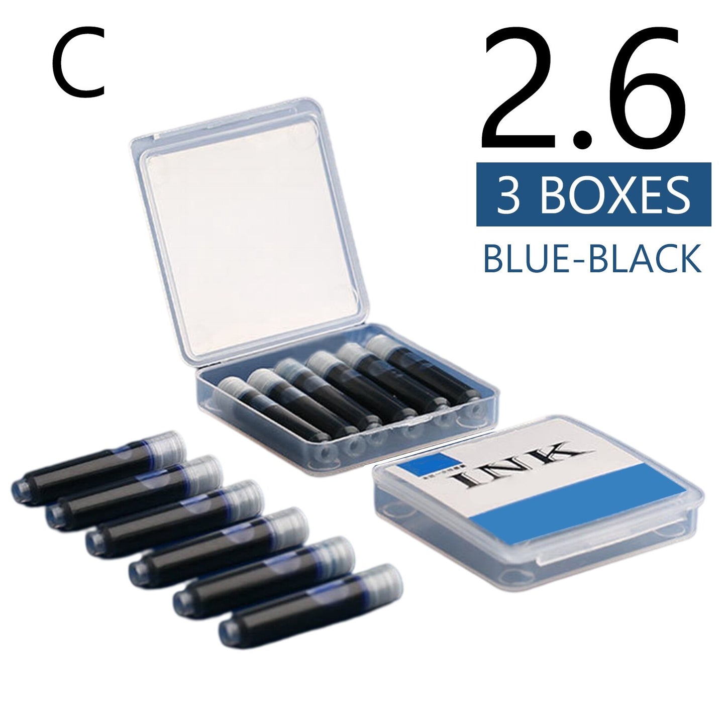 Replaceable Blue black ink sacs for pens office school supplies