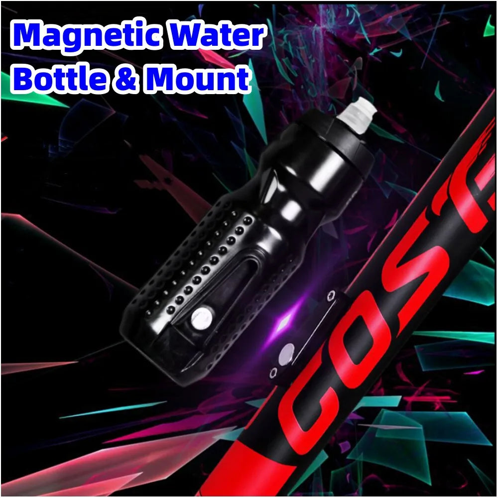 Bike Water Bottle 710ML With Magnetic Mount Leak-Proof Sports Cycling Bottle Camping Hiking Riding Kettle Bicycle Accessories