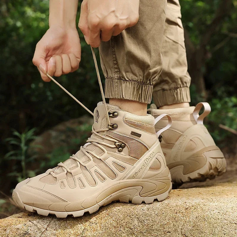 Hiking Shoes High Top Men's Casual Breathable Sneakers High Quality Jogging Hiking Sneakers Non-slip Plus Size Men's Shoes