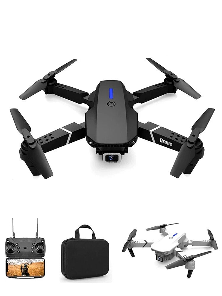 E88Pro RC Drone 4K Professional With 1080P Wide Angle HD Camera Foldable RC Helicopter WIFI FPV Height Hold Gift Toy