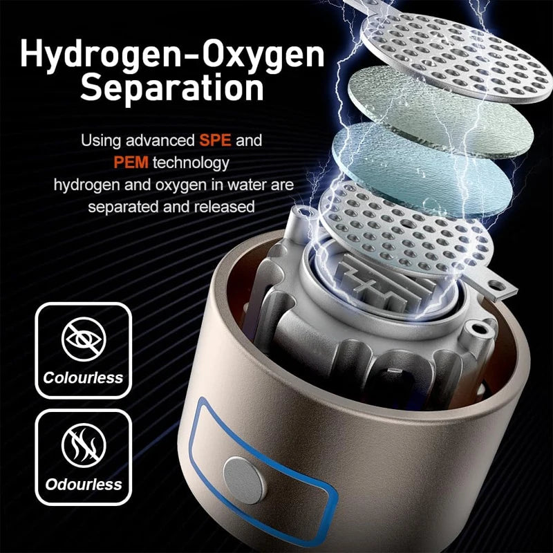 350ML Hydrogen Generator Cup Water Filter Alkaline Hydrogen  Water Maker Rechargeable Pure H2 Antioxidan Electrolysis Bottle