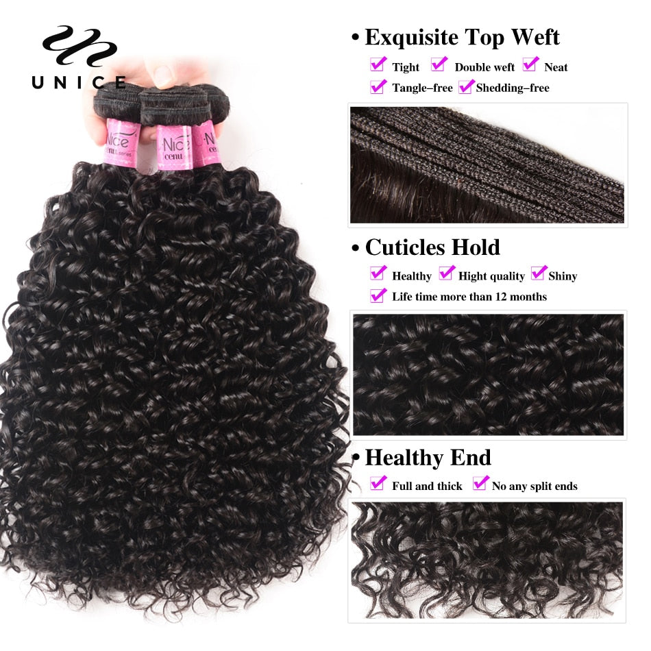 100% Curly Weave Human Hair Bundles Remy Hair 8-26" Brazilian Hair Weave Bundles Natural Color 10A 3/4 Bundles Deal