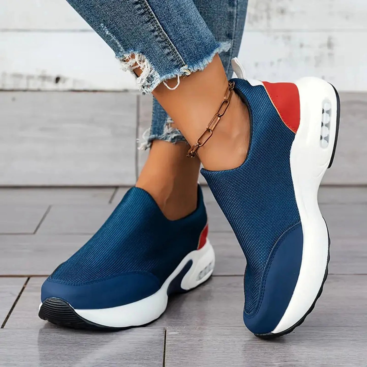 Women'S Shoes Free Shipping Offer Leisure Women'S Slip On Travel Soft Sole Comfortable Shoes Outdoor Mesh Zapatos Para Mujeres