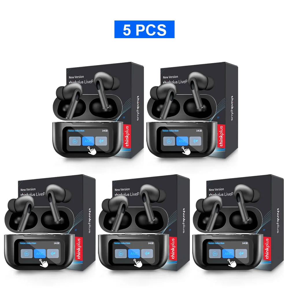 Original Thinkplus Wireless Bluetooth Earphones ANC Noise Reduction Earbuds HD Mic Call Gamer Headsets LED Touch Screen Control