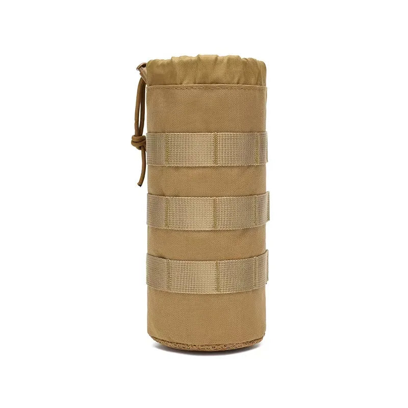 Upgraded Sports Water Bottles Pouch Bag, Tactical Drawstring Molle Water Bottle Holder, Travel Mesh Water Bottle Bag