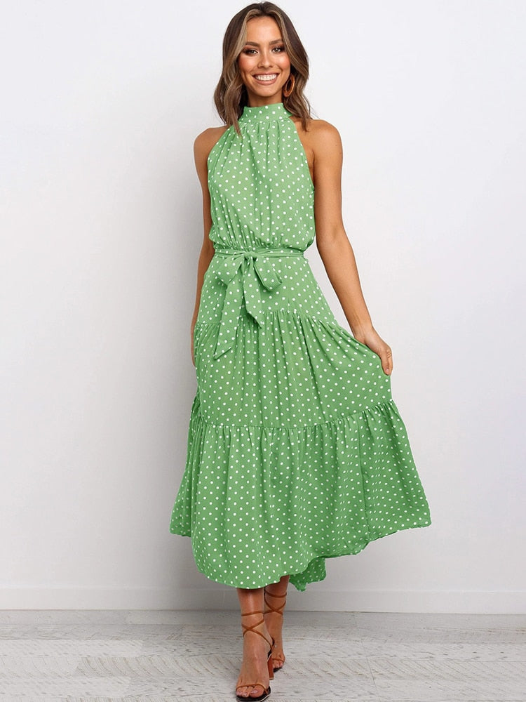 Summer Long  Strapless  Sundress Vacation Clothes For Women