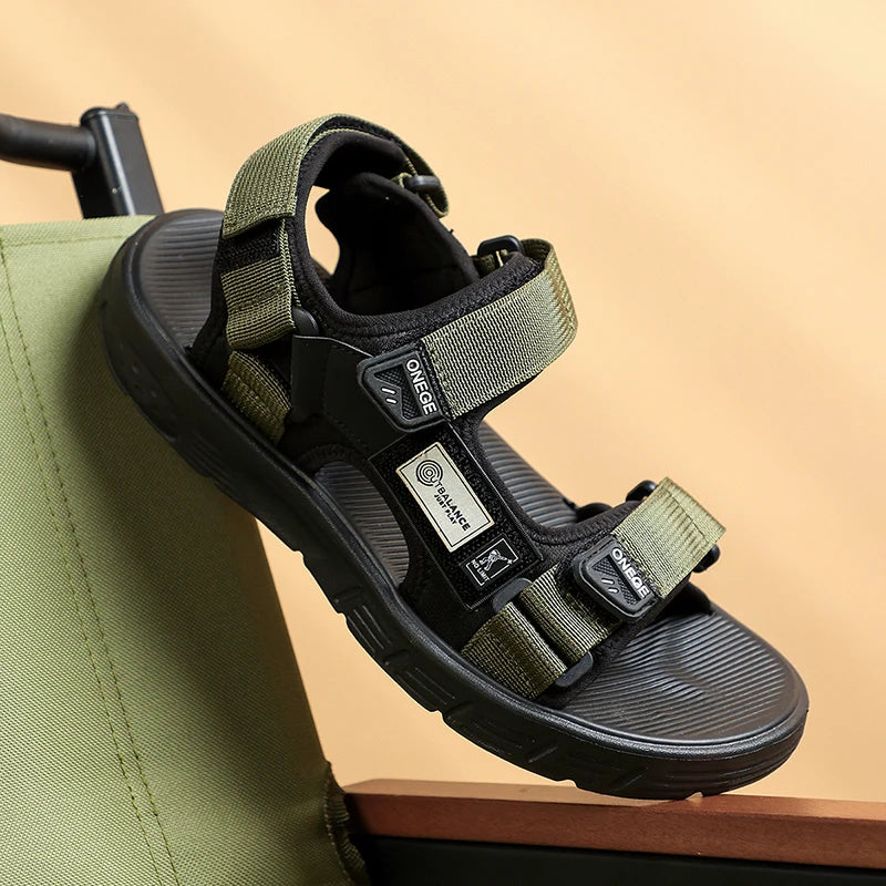 A Pair of Men's New Summer Casual Shoes, Fashionable Sports Trendy Wear-Resistant Sandals, Cool Beach Shoes