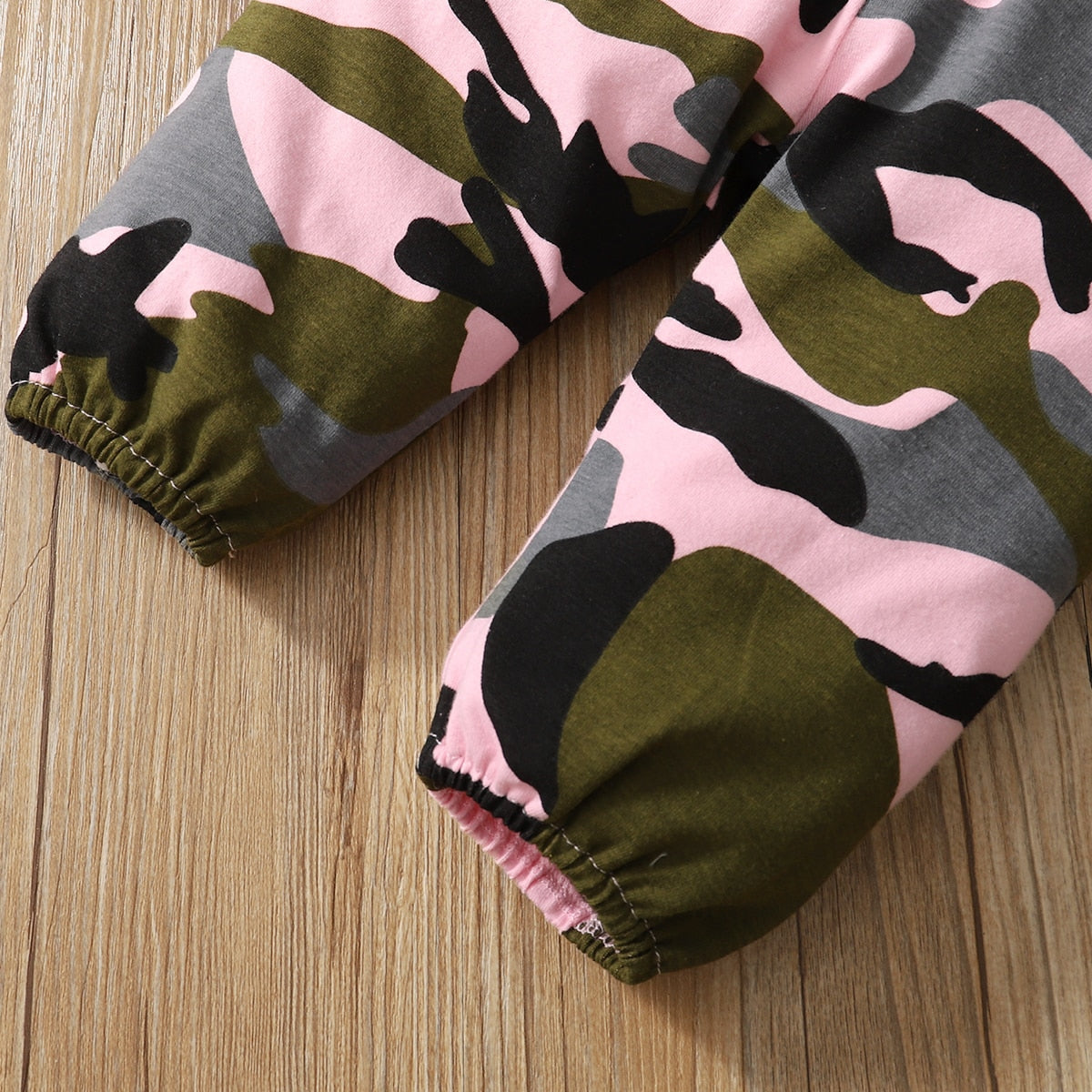 0-18 Months Infant Girl Long Sleeve Bodysuit + Camouflage Pants + Headband Cotton Clothing Suit