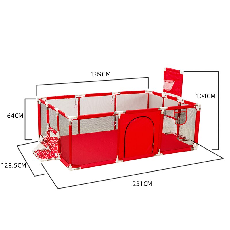 Baby Safety Indoor Barriers Fence With Basketball Frame