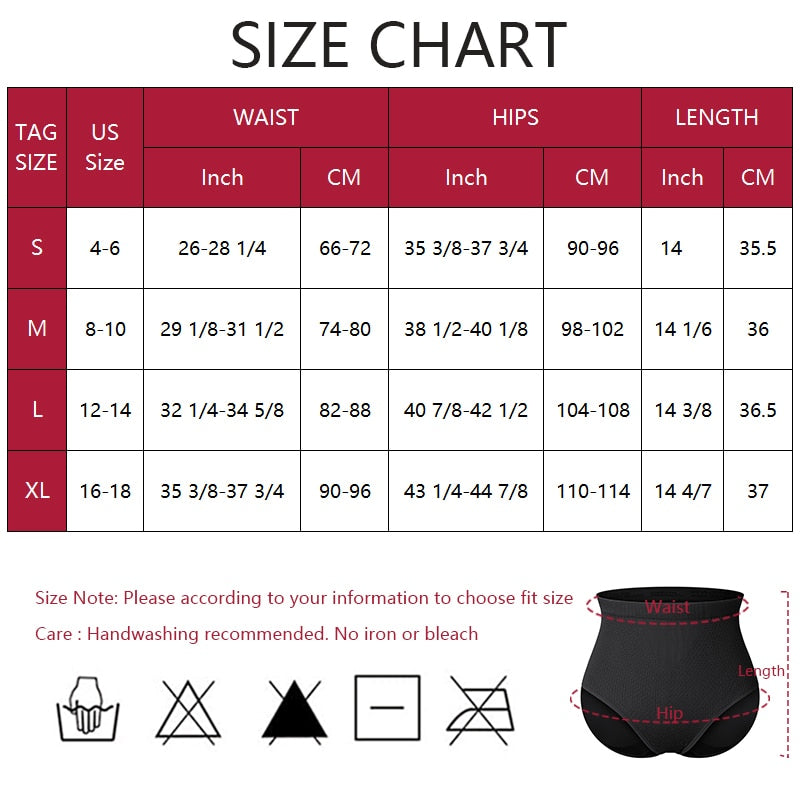 Women Tummy Control Shapewear Butt Lifter Padded Panties