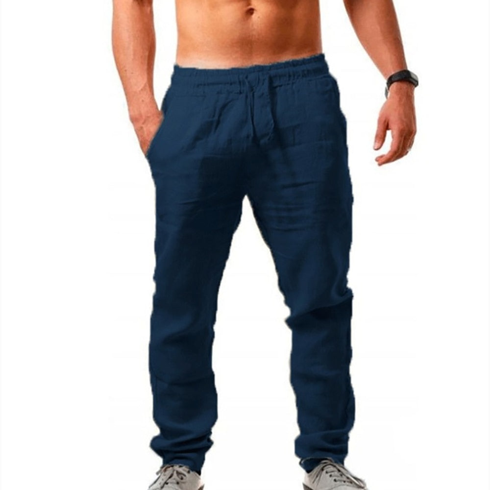 Male Casual Elastic Waist Casual Pants