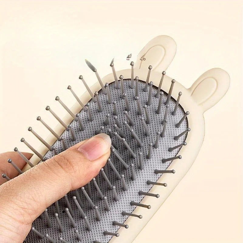 Hair Brush Cute Air Cushion Massage Comb Antistatic Comb Household Women's Long Hair Curly Hair Brush with Cleaning Tools