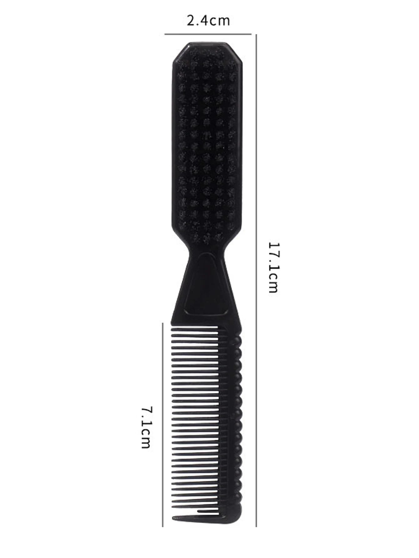 double-sided comb brush wave shaped comb professional mustache comb brush hairdresser cleaning brush Special for real hair wigs