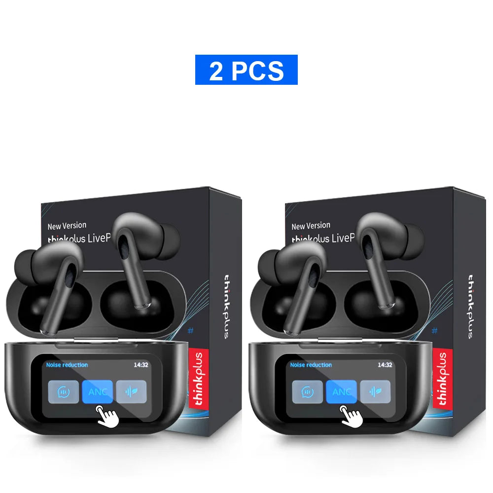Original Thinkplus Wireless Bluetooth Earphones ANC Noise Reduction Earbuds HD Mic Call Gamer Headsets LED Touch Screen Control