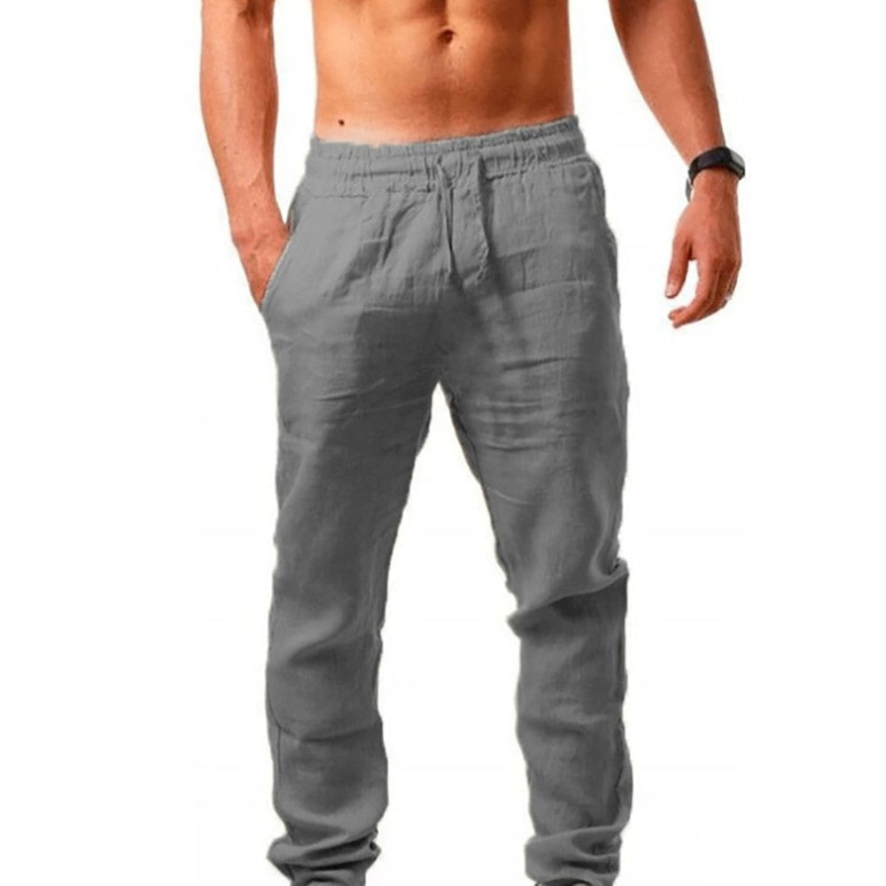 Male Casual Elastic Waist Casual Pants