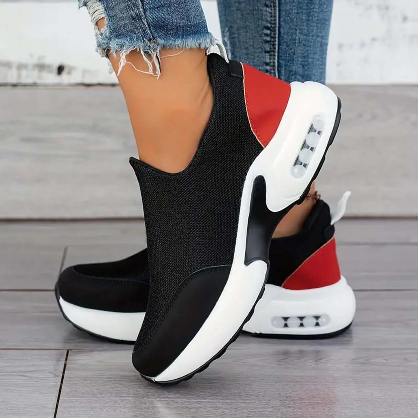 Women'S Shoes Free Shipping Offer Leisure Women'S Slip On Travel Soft Sole Comfortable Shoes Outdoor Mesh Zapatos Para Mujeres