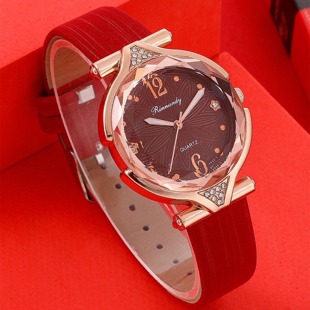 New 5pcs Fashion And Leisure Quartz Watch Set For Women