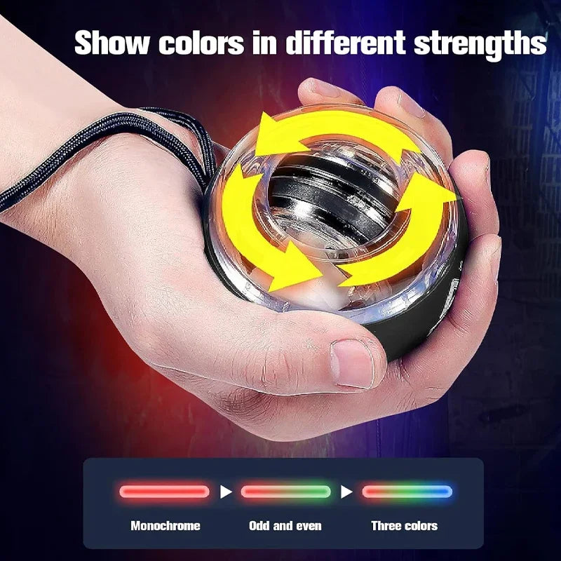 Wrist Trainer Ball Auto-Start Wrist Strengthener Gyroscopic Exerciser Gyro Ball for Strengthen Arms Fingers Wrist Bones Muscles