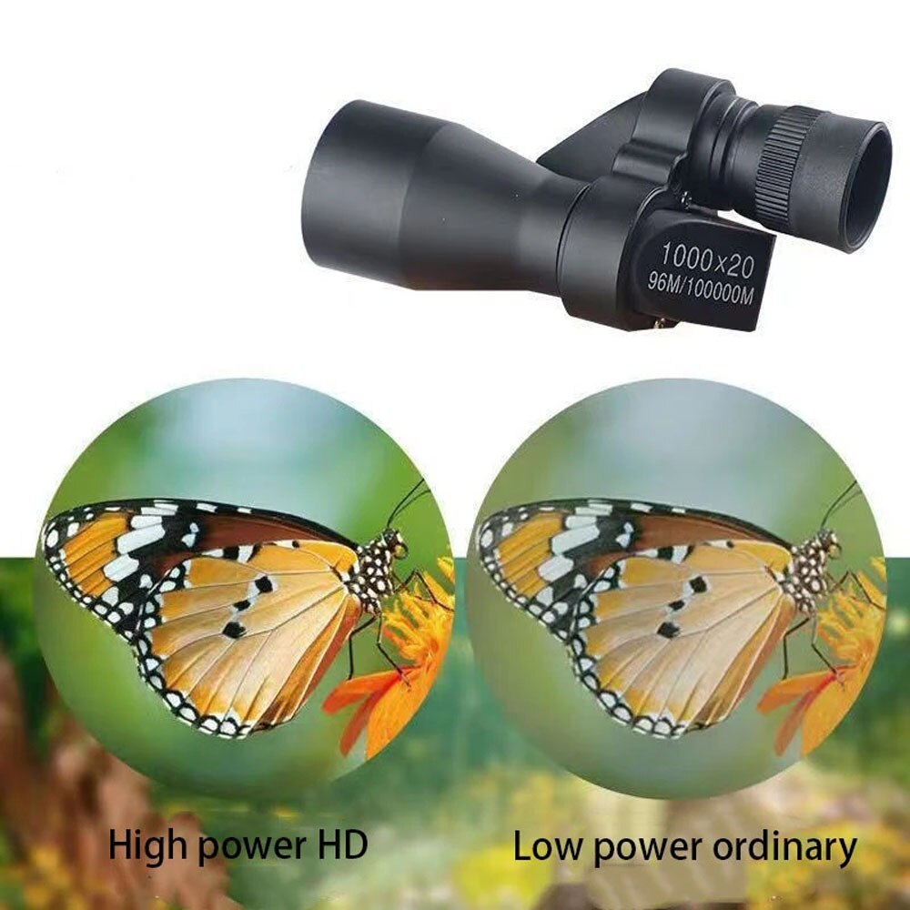 Portable HD Night Vision Mini Pocket Monocular Telescope High Magnification Zoom Outdoor Fishing Telescope for Hunting Camping