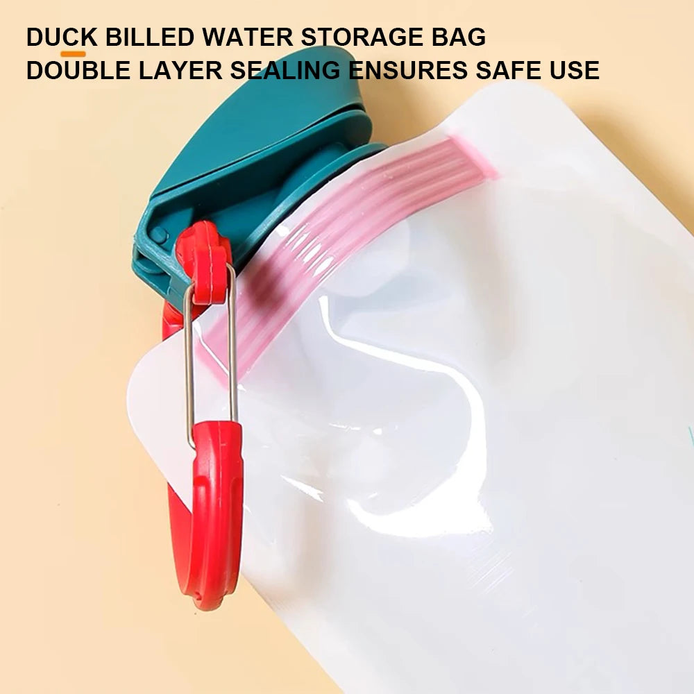Outdoor Cycling Sports Water Bottle - Mountaineering Portable Water Cup - PE Plastic Folding Water Bag - Gift Promotion Water