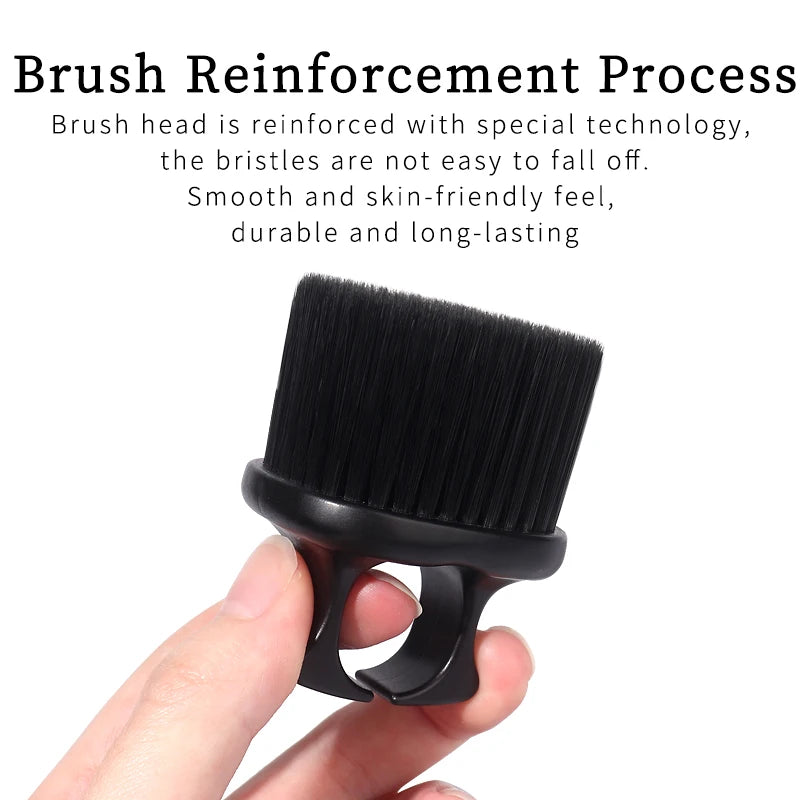 Hair salon professional hairdressing hair sweeping brush soft hair nylon finger ring brush Portable beard brush  cleaning comb