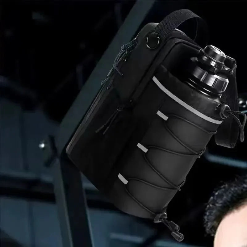 Magnetic Water Bottle Sling Bag Adjustable Large Capacity Gym Bottle Bag Waterproof Convenience Crossbody Sports Bag Gym For Men