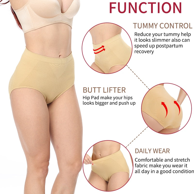 Women Tummy Control Shapewear Butt Lifter Padded Panties