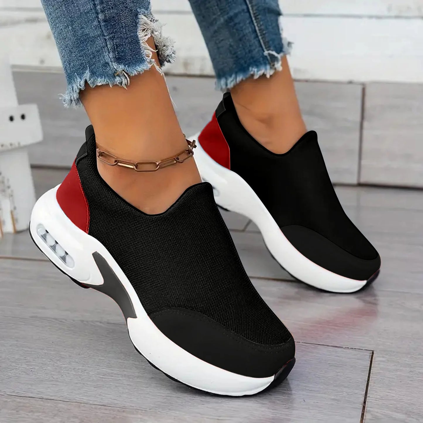 Women'S Shoes Free Shipping Offer Leisure Women'S Slip On Travel Soft Sole Comfortable Shoes Outdoor Mesh Zapatos Para Mujeres