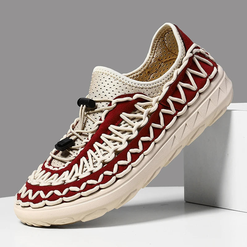 Summer Hand-woven Men's Sandals Fashion Men Casual Shoes Brand Designer Men Sneakers High Quality Beach Sandals Men Shoes