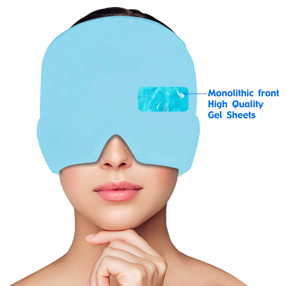 Migraine Relief Hat headache hat Gel Hot Cold Therapy Ice Cap For Relieve Pain Ice Hat Eye Mask Stress Pressure Pain Relief