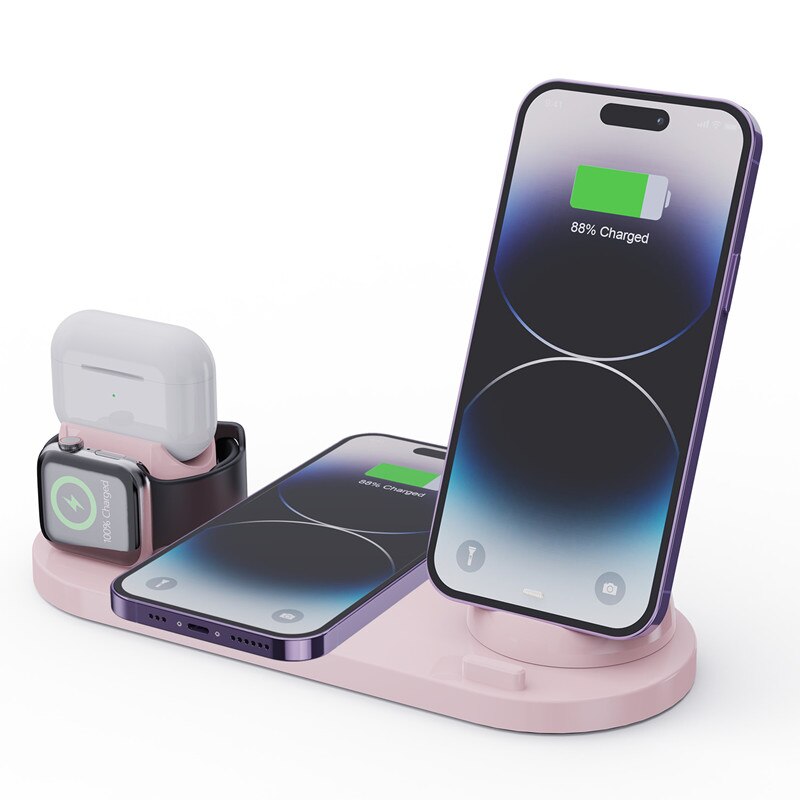 30W 7 in 1 Wireless Charger Stand Pad