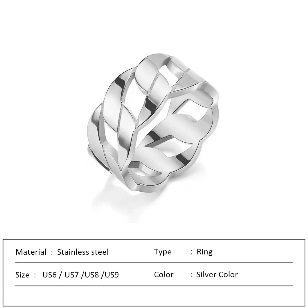 Waterproof Stainless Steel Ring for Women Non-fading Heart Ring Stylish Metal Rings Simple New Jewelry Wholesale Dropshipping
