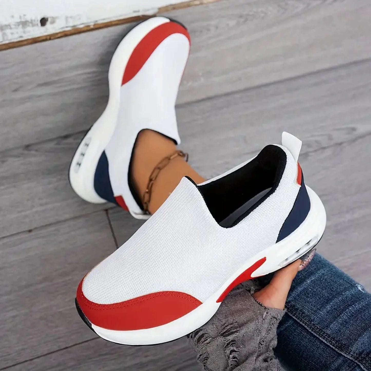 Women'S Shoes Free Shipping Offer Leisure Women'S Slip On Travel Soft Sole Comfortable Shoes Outdoor Mesh Zapatos Para Mujeres