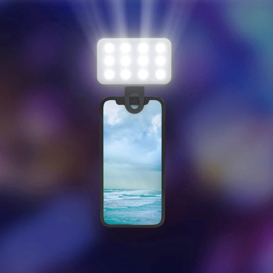 Portable Mini Selfie LED Fill Light Rechargeable 3 Modes Adjustable Brightness Clip On For Phone, Laptop, Tablet fill light