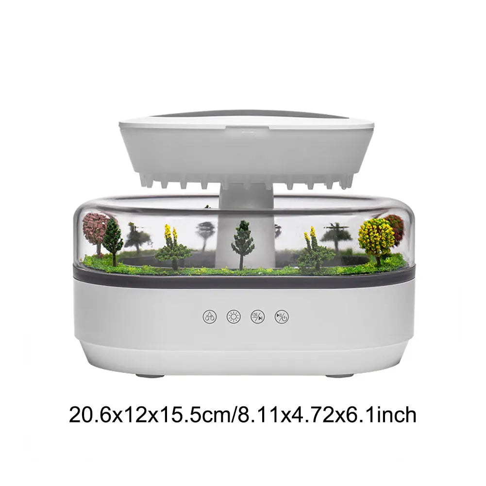 Rain Cloud Aroma Diffuser Small Air Humidifiers Water Drip Micro Landscape Essential Oils Ultrasonic Diffuser with 6 Night Light