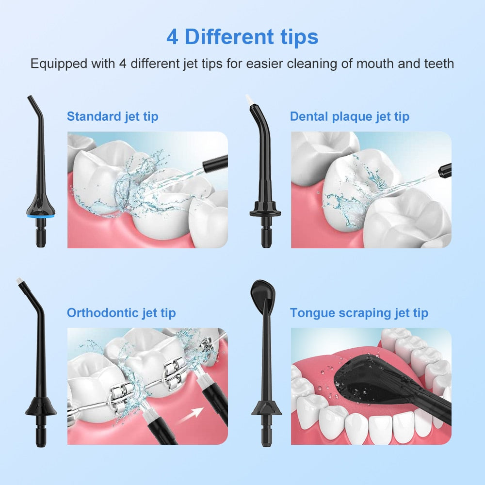 Waterproof Portable Dental Water Jet Floss 300ML Teeth Cleaner