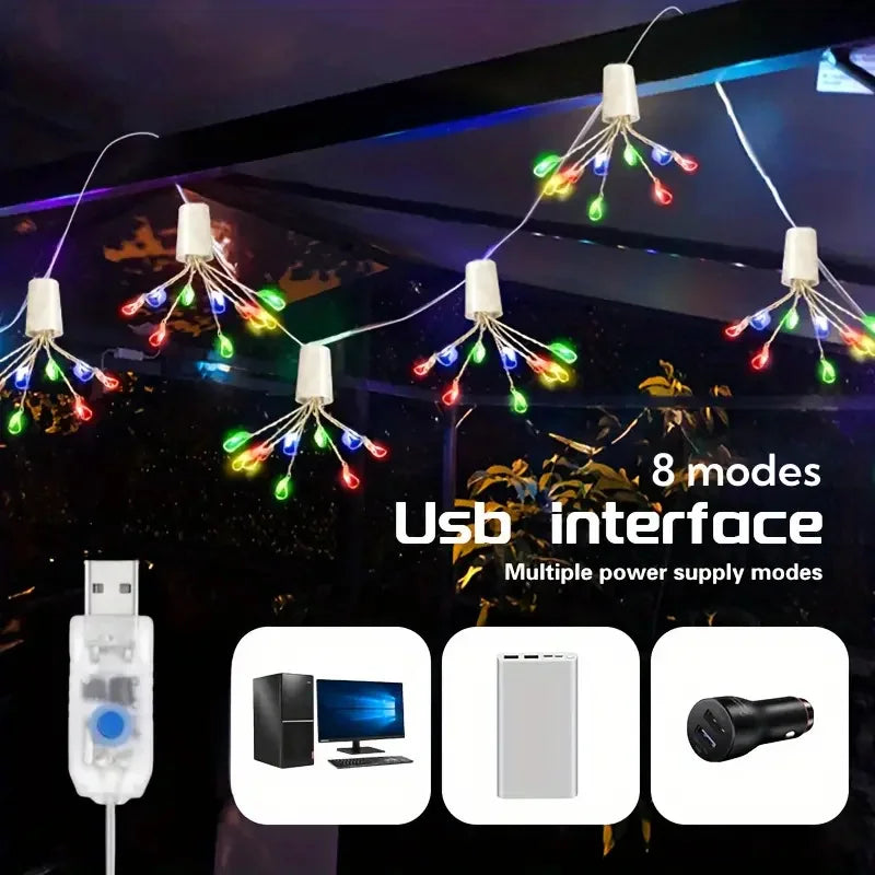 LED String Lights USB Fairy Lights 8 Lighting Modes Dimmable & Timer Function for Weddings Birthdays Christmas Holiday Decor