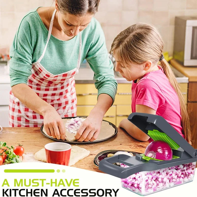 Multifunctional Vegetable Chopper Handle Food Grate Food Chopper Vegetable Slicer Dicer Cut 14/16 in 1 Kitchen Items Cocina