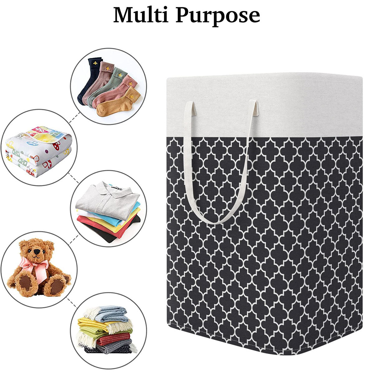 Large Capacity Laundry Basket With Handles