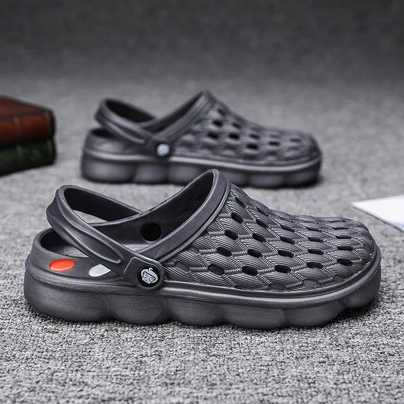 Summer Men's Clogs Sandals Man Home Garden Shoes Comfortable Men Slippers Non-Slip Soft Bottom Flip Flop Sandals Big Size 46 47