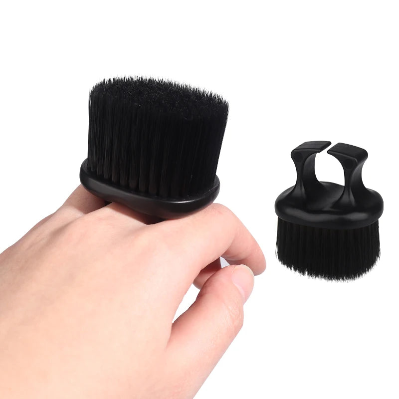 Hair salon professional hairdressing hair sweeping brush soft hair nylon finger ring brush Portable beard brush  cleaning comb