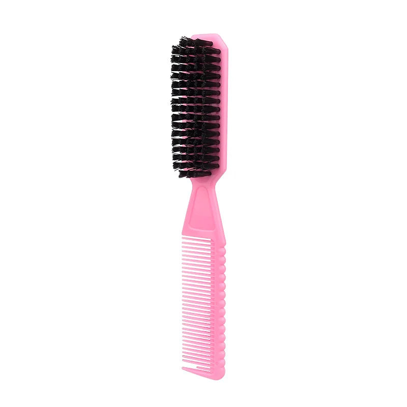 double-sided comb brush wave shaped comb professional mustache comb brush hairdresser cleaning brush Special for real hair wigs
