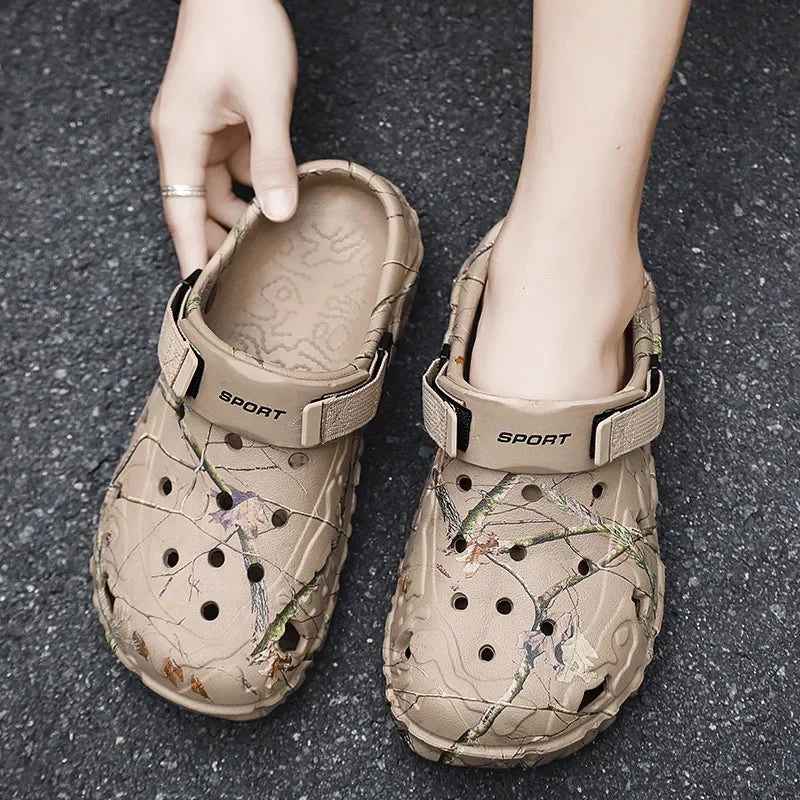 Summer Men's Clogs Sandals Man Home Garden Shoes Comfortable Men Slippers Non-Slip Soft Bottom Flip Flop Sandals Big Size 46 47