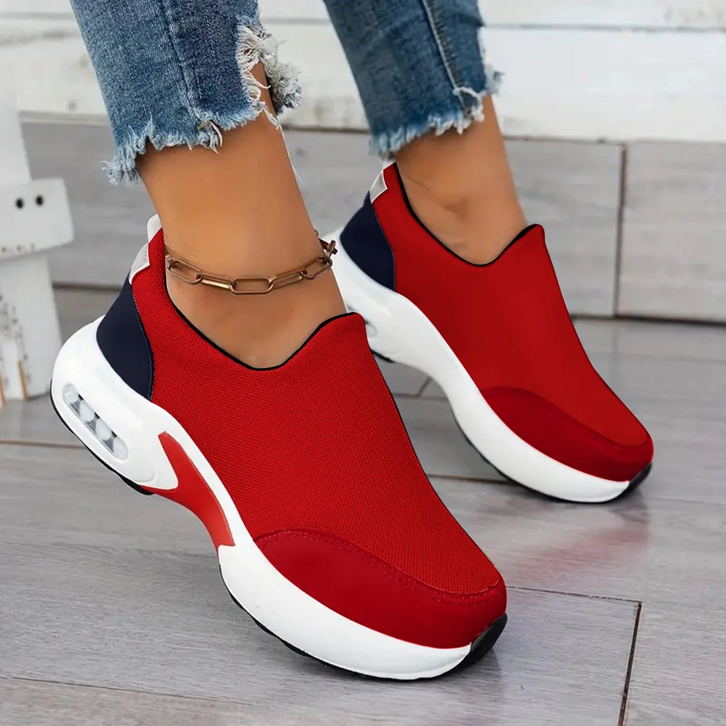 Women'S Shoes Free Shipping Offer Leisure Women'S Slip On Travel Soft Sole Comfortable Shoes Outdoor Mesh Zapatos Para Mujeres