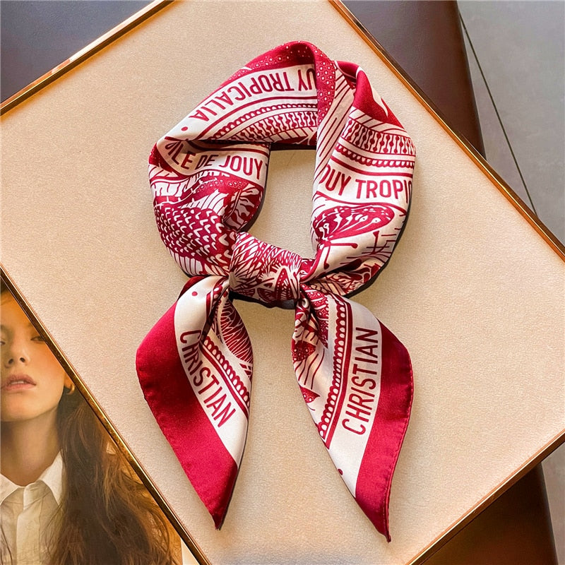 Women Luxury Design Neck Tie Scarf